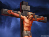 easter illustration jesus closeup cross it is finished
