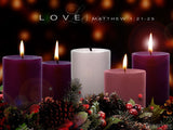 advent traditional pillars love candle