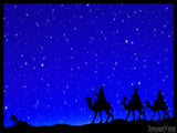 3D Background wise men camels bethlehem journey
