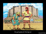 christian humor at the wall of Jericho