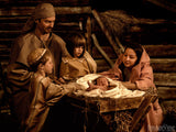 nativity backgrounds jesus lying in manger