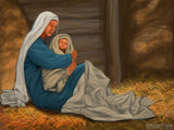 christmas illustrations mary with dearest jesus