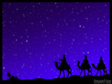 the wise men's journey star nativity background