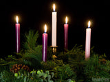 advent backgrounds candle and wreath decoration