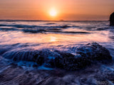 Sunset Backgrounds Amethyst Tide Ocean Waves