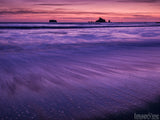 black rock purple sea sunset background summer amethyst tide