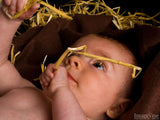 Backgrounds Baby Jesus on blanket of hay