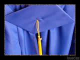 graduation cap and gown closeup