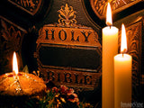 backgrounds for christmas old holy bible and candles
