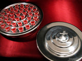 communion cups and silver tray
