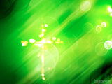 christmas color backgrounds cross in green lights