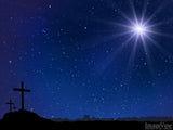 3 crosses beneath a starlit sky