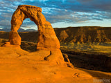 beautiful sunset on delicate arch Utah