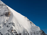 mountain peak snow edge of winter background