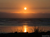 orange summer sunset ocean background eventide