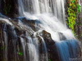 a closeup of a waterfall