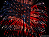 fireworks show shape of us flag