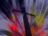 the freedom cross and colorful background