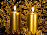 christmas background gold christmas candles