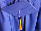 backdrop of graduation cap and gown