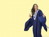 girl happy to have graduated in gown