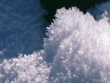 ice crystals in snow closeup
