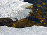 winter layers of ice and water
