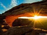 perfect sunrise under mesa arch Utah