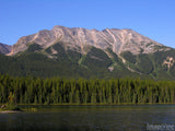 lake with mountain ridge in background