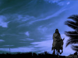 jesus rides a donkey into Jerusalem