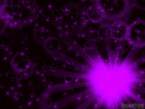 star burst with a glowing purple heart