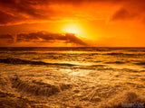 Sunset Backgrounds Rushing Waves orange sky