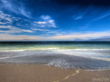 sea blue horizon sand beach