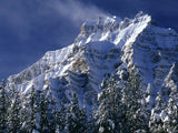 rugged ridge covered peaks snow