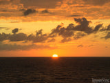 sunset horizon on the Caribbean Sea