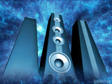 surround sound on a blue background