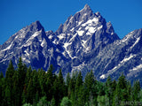 trio of mountain peaks